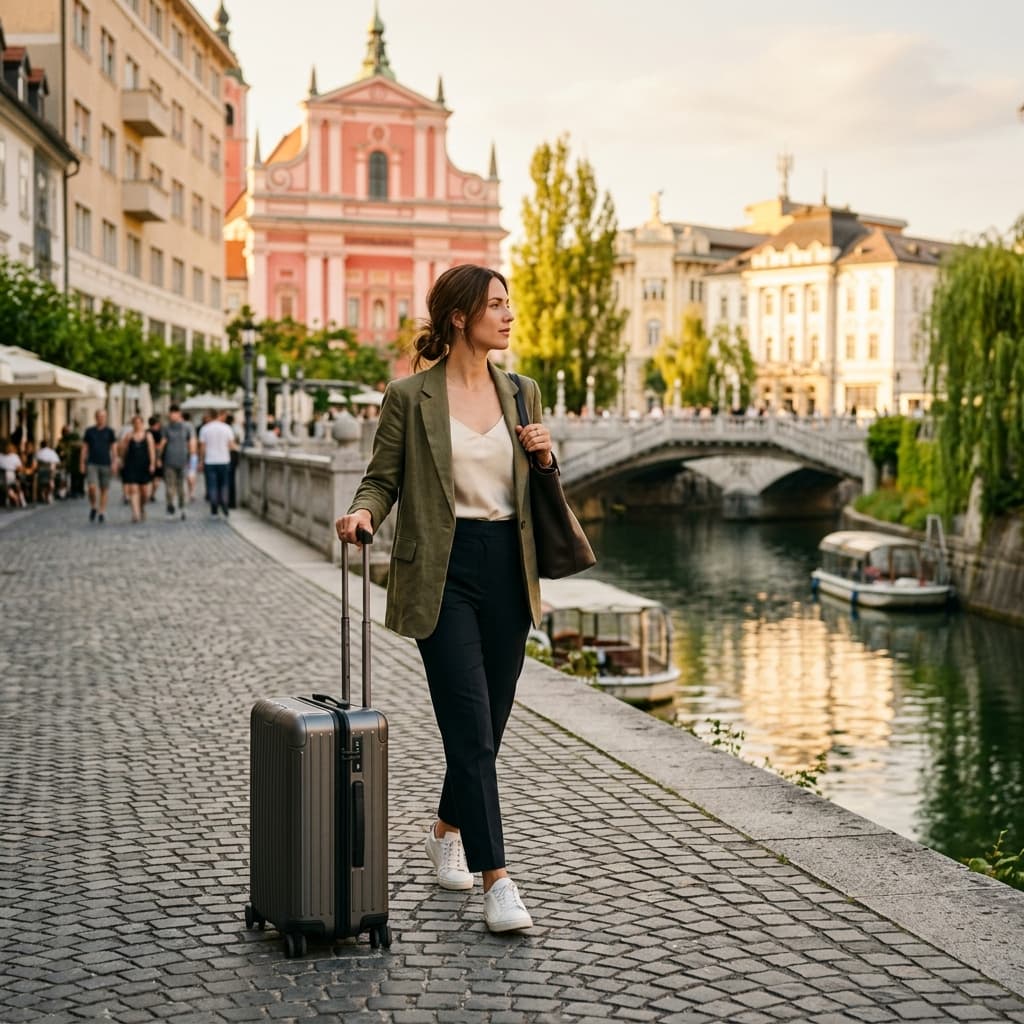 Ljubljana city skyline